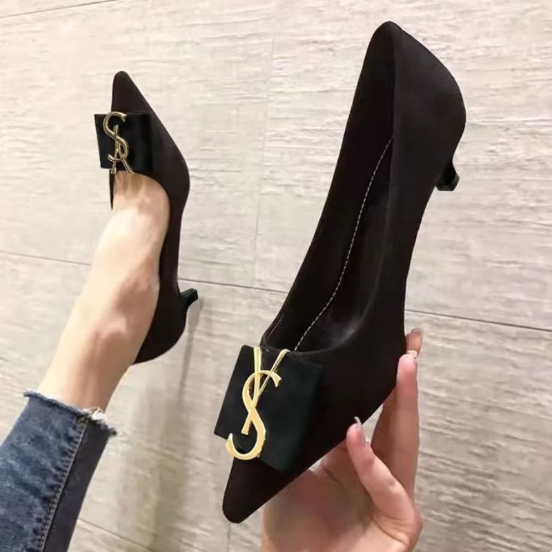 Women Shoes Ysl - 2023 nowa koreańska wersja metalowej klamry