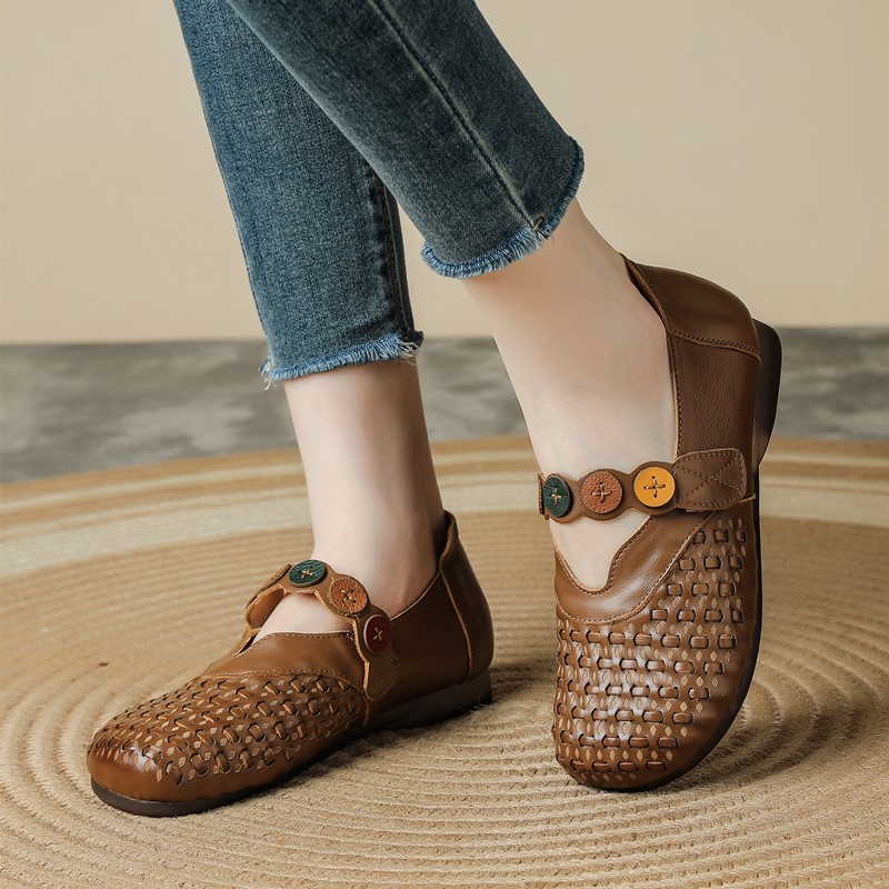 Women'S Shoes Hands Free - Damskie buty Mary Jane z prawdziwej