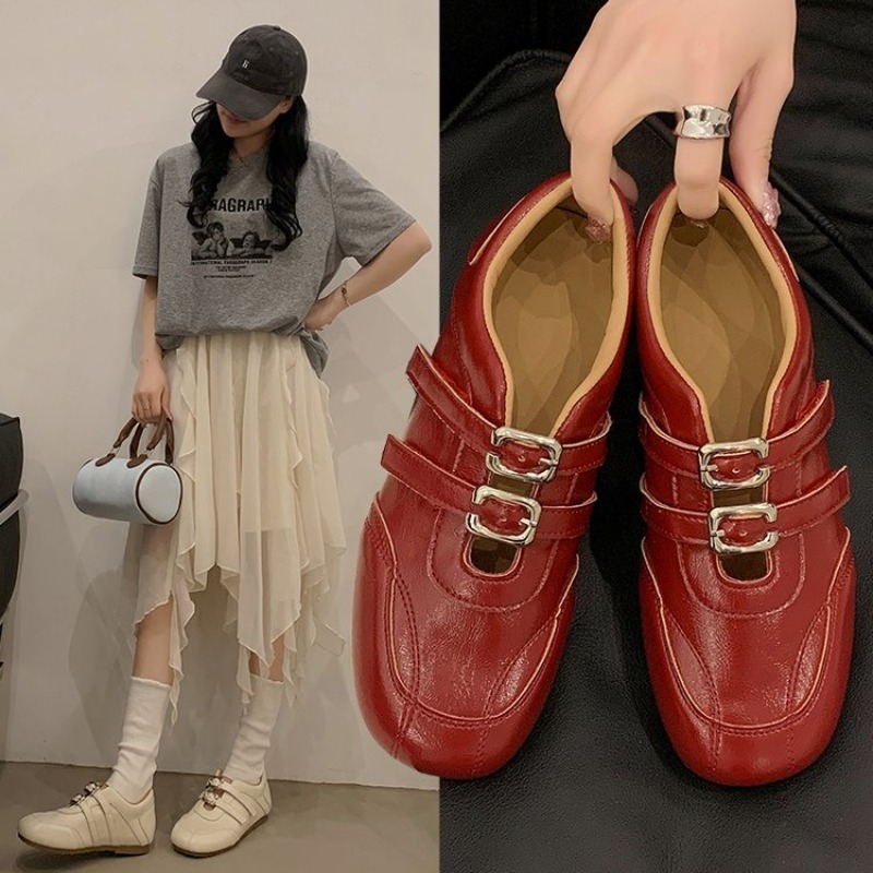 Pointed Toe Flat - Damskie modne mokasyny z okrągłym noskiem,