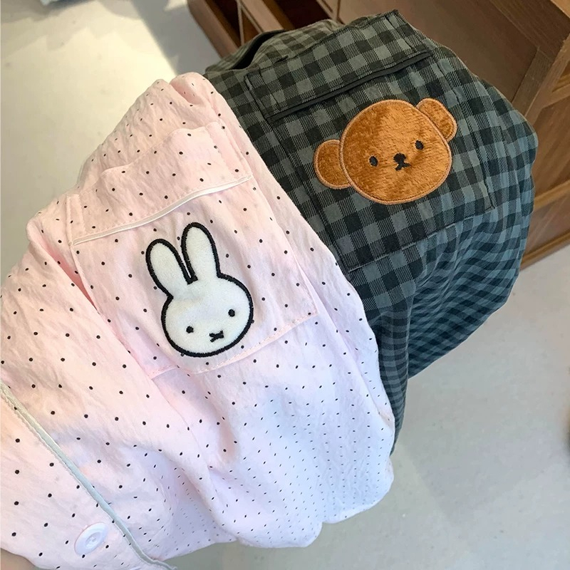 Women Shoes Xxl - Piżama Miffy Kawaii Anime Słodkie Kropki