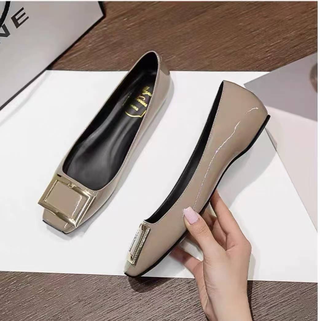 Pointed Toe Flat - Nowe baleriny damskie 2025, zapinane na