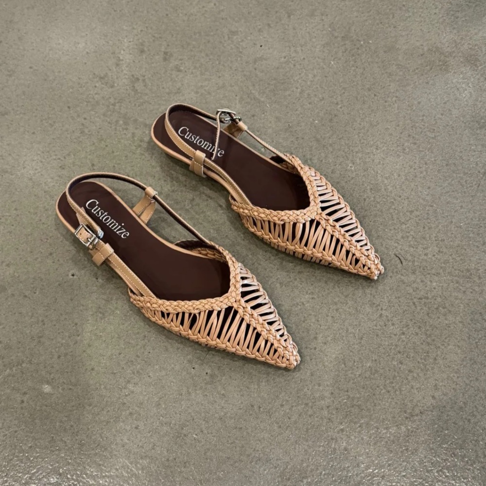 Szpiczaste, tkane sandały w st – Pointed Toe Flat recenzja i cena