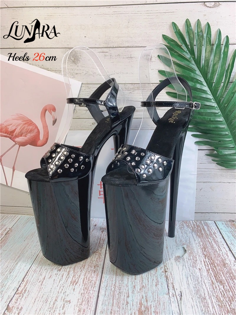 Sandały na platformie z czarny – Leopard Print Heels recenzja i cena