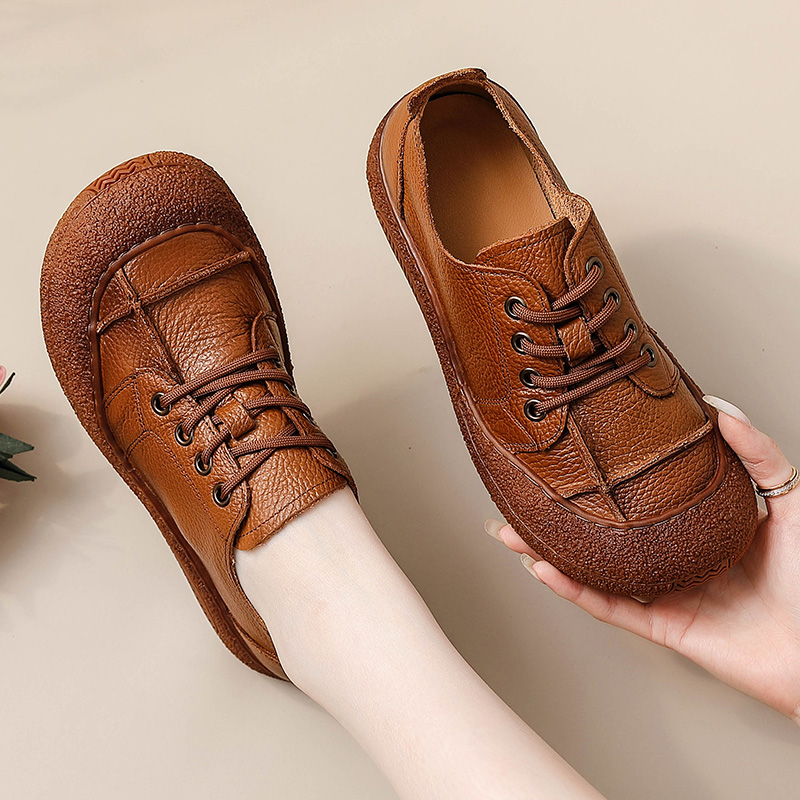 Retro buty damskie ze skóry na – Women'S Shoes For Wide Feet recenzja i cena