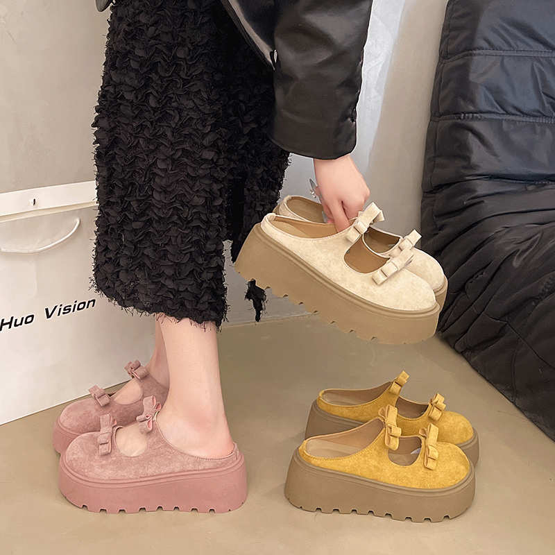 Aksamitne klapki typu hi-cut,  – Women'S Shoes Hands Free recenzja i cena