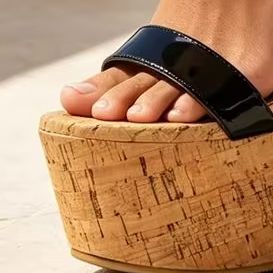 Damskie sandały mule na platfo – Cork Wedge Sandal recenzja i cena
