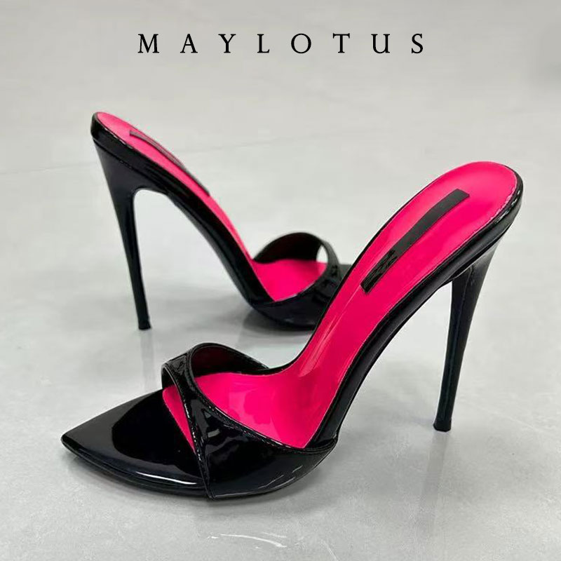 Klapki na szpilce z patchworki – Women Shoes Ysl recenzja i cena