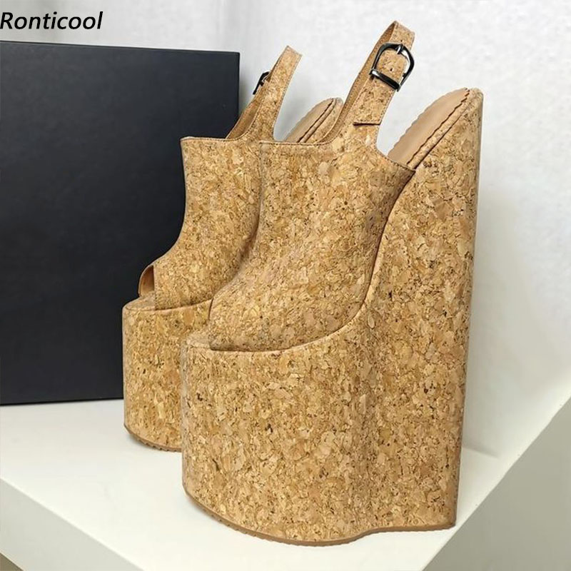Ronticool Nowe Damskie Sandały – Cork Wedge Sandal recenzja i cena