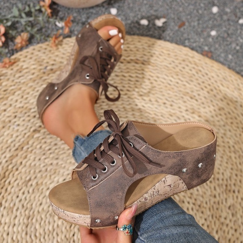 Damskie sandały na koturku z o – Cork Wedge Sandal recenzja i cena