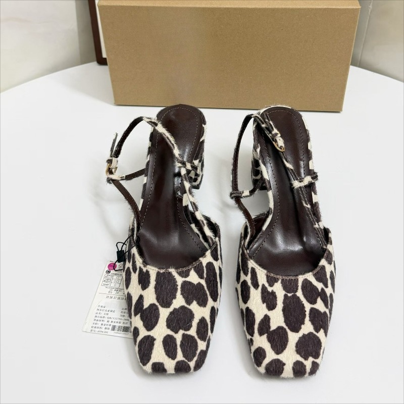 Damskie sandały vintage z pant – Leopard Print Heels recenzja i cena