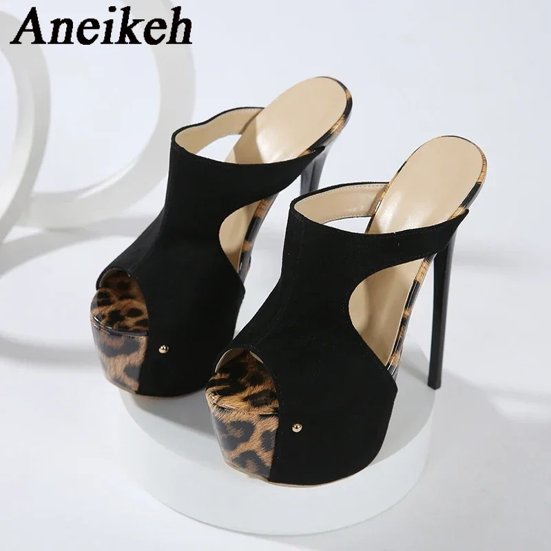 Aneikeh letnie ekstremalne but – Leopard Print Heels recenzja i cena