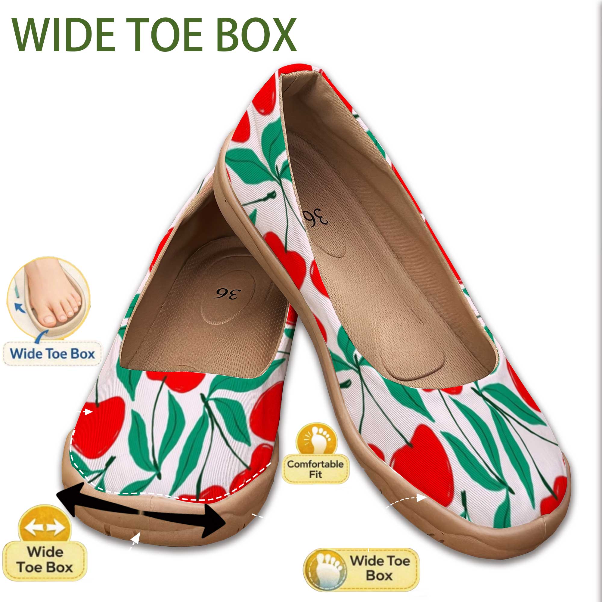 Słodkie, wiśniowe, szerokie, w – Women'S Shoes For Wide Feet recenzja i cena